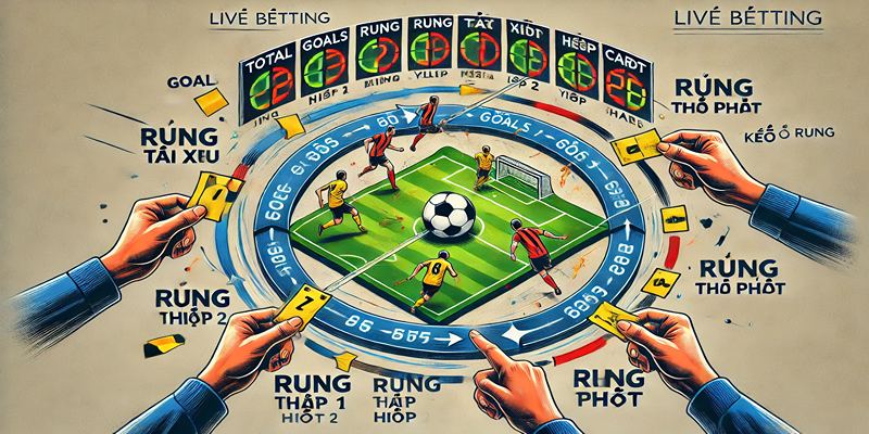 Kèo rung thay đổi tỷ lệ theo diễn biến sự kiện trong trận đấu