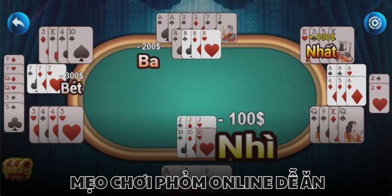 Cần tương tác với đối thủ để dùng mẹo tâm lý khi chơi phỏm online